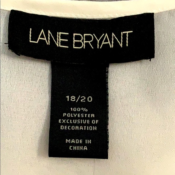 Lane Bryant Sheer cream blouse with gold sequins - Picture 6 of 12